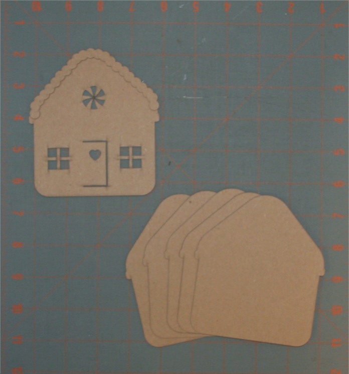 Gingerbread House Micro Mini Album - Click Image to Close