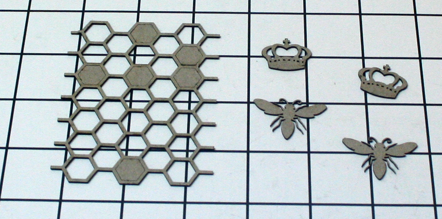 Honeycomb & Queen Bees ATC Sized