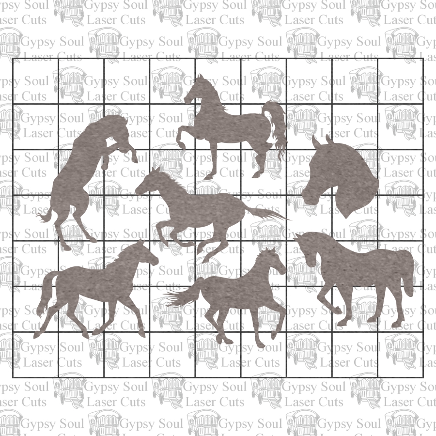 Horses Shape Set - Click Image to Close