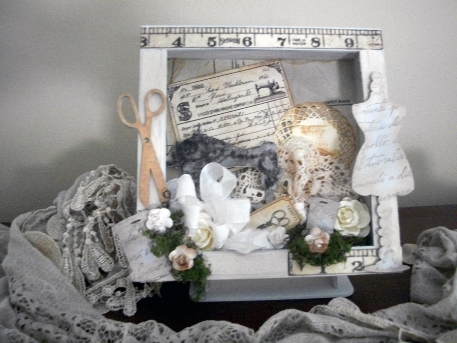 7 by 7 Themed Shadowbox Sewing