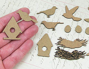Mini Birds & Nests Shape Set - Click Image to Close