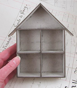Mini House Room Box 4 Cubbies - Click Image to Close