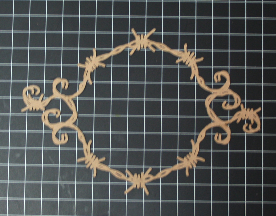 Barbed Wire Deco Frame Circle
