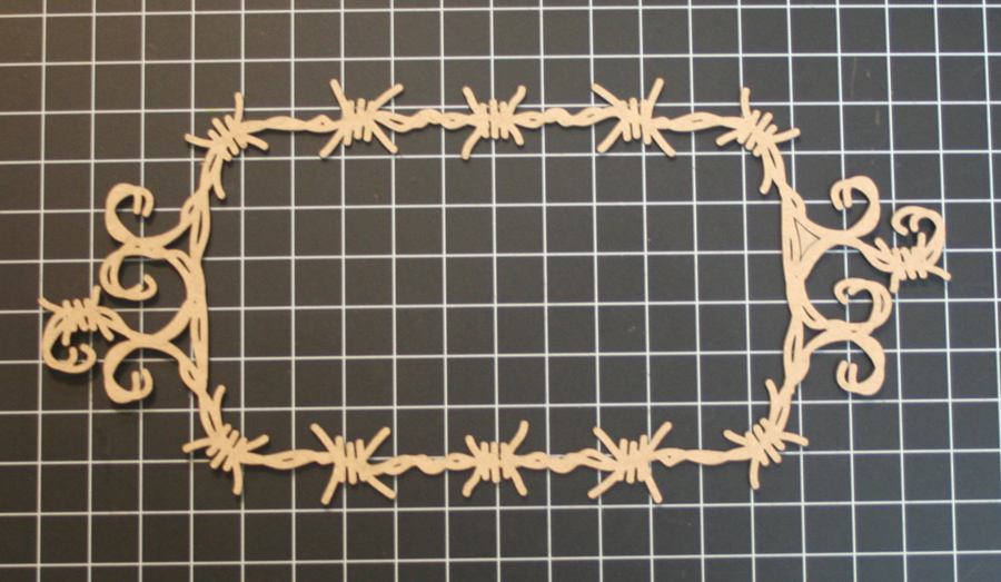Barbed Wire Deco Frame Rectangle