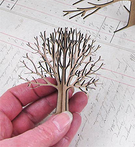 3D Chipboard Tree - 3 Inch